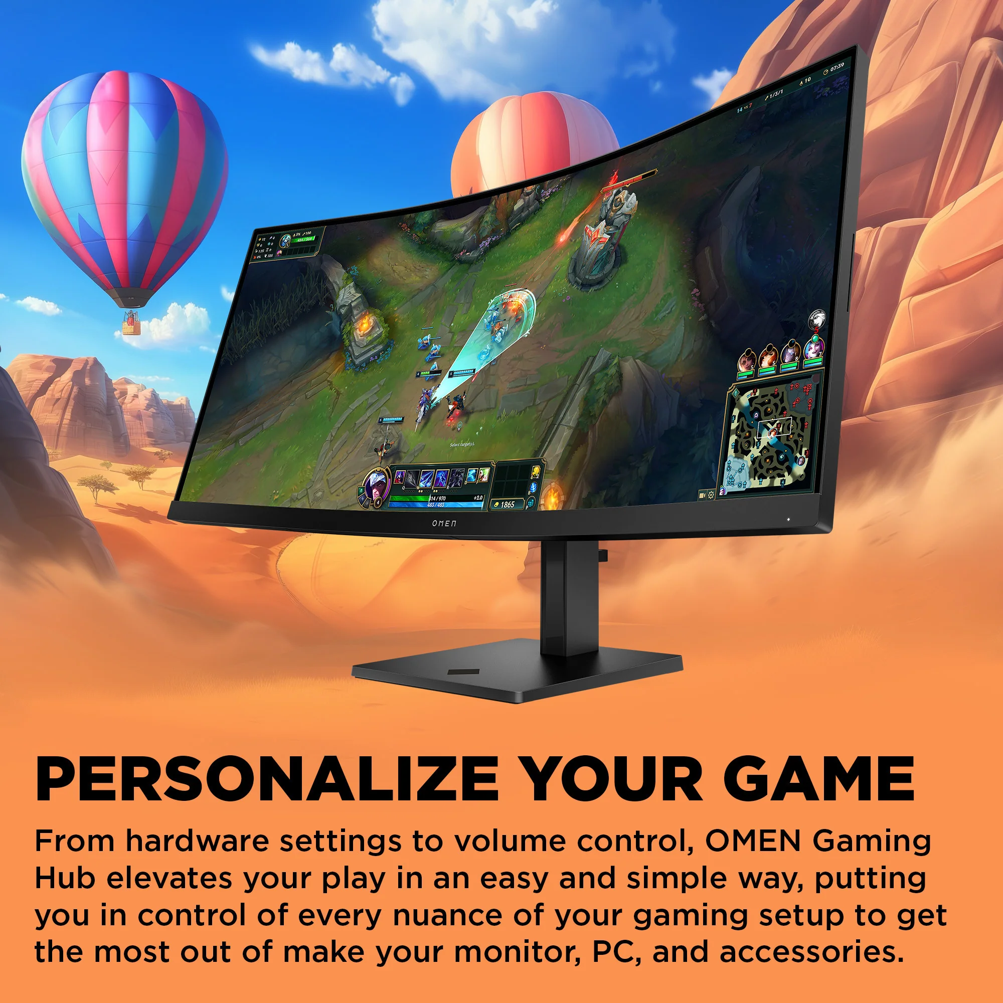 OMEN 34 inch WQHD 180Hz Curved Gaming Monitor - OMEN 34c G2
